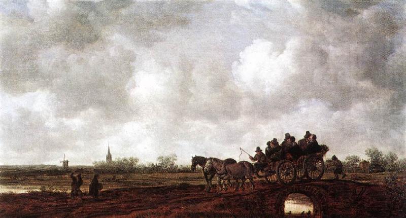Jan van Goyen Horse Cart on a Bridge china oil painting image